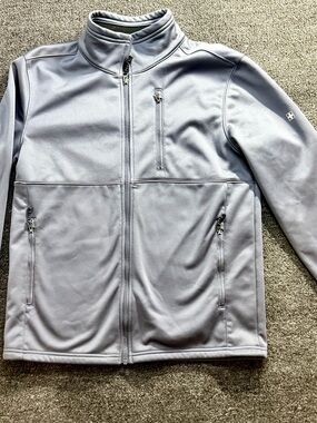 Swiss Tech Light Gray Full-Zip Performance Jacket